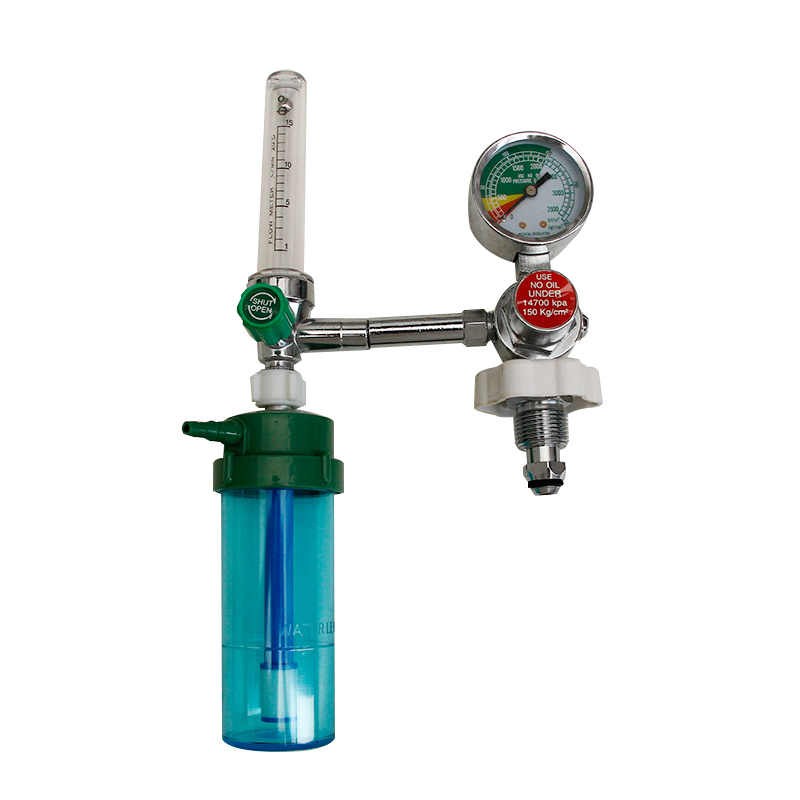 Vertical Bull Nose Oxygen regulator with humidifier Bottle 